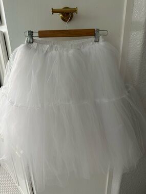 White Tulle Petticoat Skirt